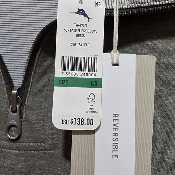 NWT Tommy Bahama Women's Gray Coverup Dress. Size L - Picture 5 of 11